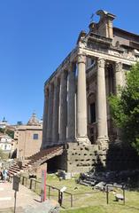 Temple of Antoninus and Faustina in the Roman Forum in Rome