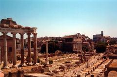 Roman Forum ruins at sunrise