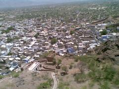View of Siwana village from the top of Gadh Siwana Fort in India