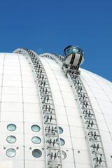 Gondola lift SkyView on Ericsson Globe south side Stockholm