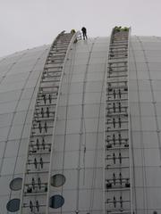 Gondola ride at Globen in Stockholm