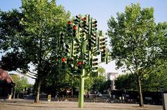 Traffic Light Tree art installation in London