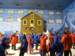 Visitors enjoying at Snow World in Hyderabad