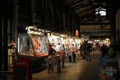 Athens central market meat market