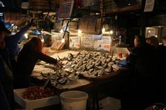 Athens central market fish market