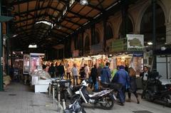 Athens Central Market meat section