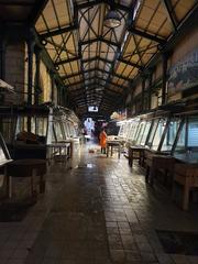 People shopping at Varvakios Market in Athens