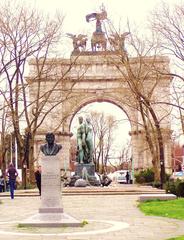 1965 bust of John F Kennedy in Grand Army Plaza, Brooklyn