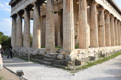 view of the Agora of Athens in Greece