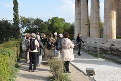 view of the Agora of Athens in Greece