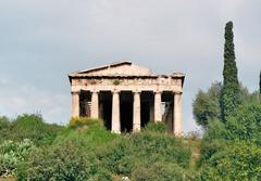 Ancient Agora of Athens with view of Acropolis