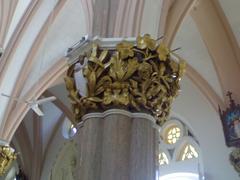 pillar inside St. Mary's Basilica in Bangalore