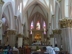 Interior view of St. Mary's Basilica in Bangalore