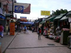 Stanley Market bustling with shops and visitors