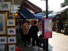 Stanley Market in Hong Kong bustling with people and stalls