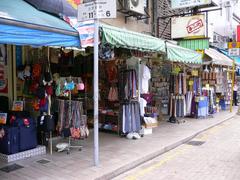 Stanley Market in Stanley, scenic outdoor market view