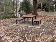 Picnic area at Michael Perry Botanic Reserve