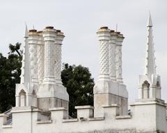 Strawberry Hill Gothic Revival House chimneys