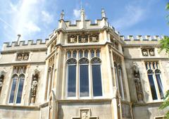 Looking up at Strawberry Hill House from the grounds