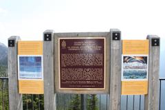 Sulphur Mountain Cosmic Ray Station plaque at Sanson Peak