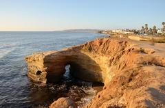 Sunset Cliffs in San Diego during sunset