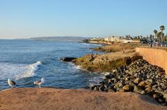 Sunset Cliffs during sunset in San Diego, California