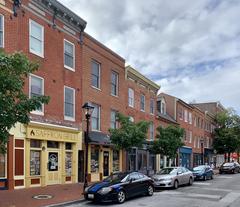 Businesses along South Broadway Street in Fell's Point, Baltimore