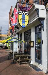 Streetfront shops in Fells Point, Baltimore MD