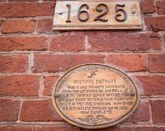 A plaque at the Fell-Usher House in Fells Point, Baltimore