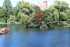 Public Garden Lagoon with lush greenery