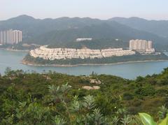 Redhill Peninsula in Shek O Country Park, Hong Kong from an aerial view