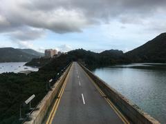 Tai Tam Reservoir road with serene natural landscape