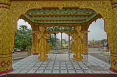 Global Pagoda in Gorai with clear blue sky