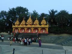 Global Vipassana Pagoda against a blue sky