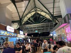 Lau Pa Sat market in Singapore at night