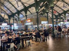 Lau Pa Sat market in Singapore at night