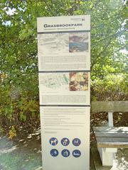 Information board about Grasbrook and Grasbrookpark