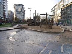 wooden pirate ship playground in Grasbrookpark, HafenCity Hamburg