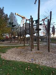 Grasbrookpark climbing nets in HafenCity Hamburg