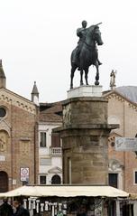 Bronze equestrian statue of Gattamelata by Donatello in Padua