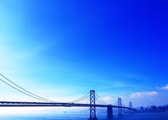 San Francisco–Oakland Bay Bridge at sunset