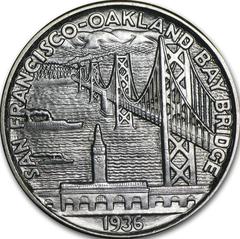 Reverse of a 1936 San Francisco–Oakland Bay Bridge commemorative half dollar