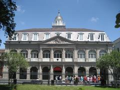 Cabildo building front facade in Jackson Square, New Orleans