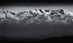 Himalayan range visible from Nainital, India