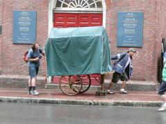 Boston street scene with horse-drawn cart