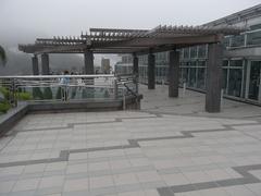 rooftop of Peak Galleria in foggy weather, Hong Kong