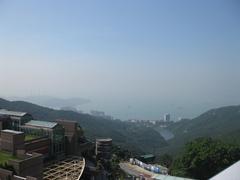 Hong Kong skyline from Victoria Peak with a view of skyscrapers and Victoria Harbor