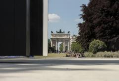 Arco della Pace in Milan seen from Parco Sempione