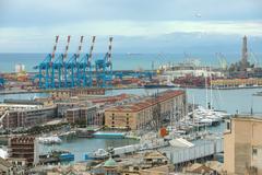 View of Genoa from Belvedere Montaldo