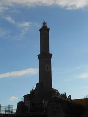 Genova Lanterna historic lighthouse in Italy